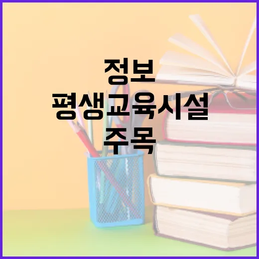 평생교육시설 정보 4000여 개 공개로 주목!