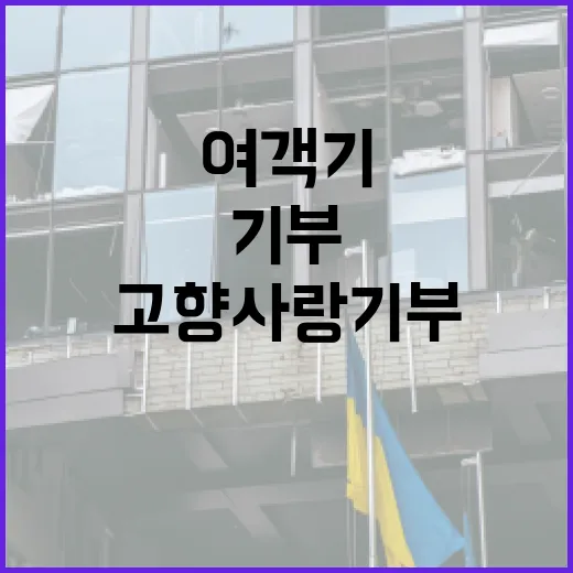 고향사랑기부 여객기 사고 후 11억 모금!