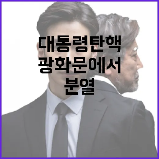 대통령 탄핵 요구 광화문에서 극명한 분열 발생!