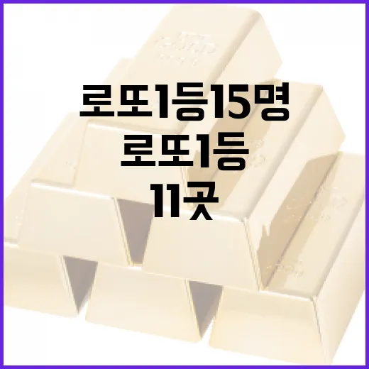 로또 1등 15명 20.2억 자동 선택 11곳 공개!