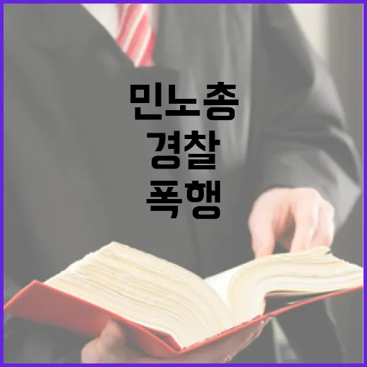 민노총 폭행 여당의 경찰 공정성 촉구!