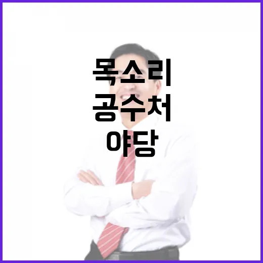 공수처 야당의 강력한 질타 목소리!