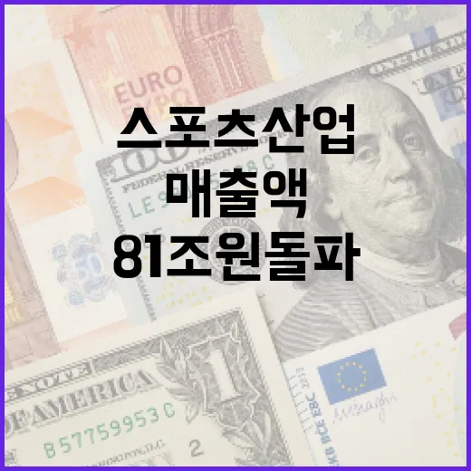 스포츠산업 매출액 역대 최대 81조원 돌파!