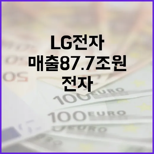 매출 87.7조원의 LG전자 4분기 영업익 급감!