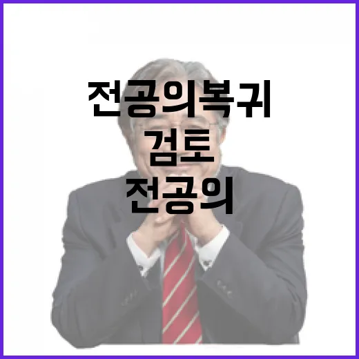 여의정 대화 재개 전공의 복귀 위한 검토 시작!