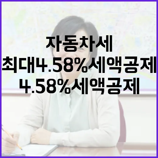 자동차세 최대 4.58% 세액 공제 신청하세요!