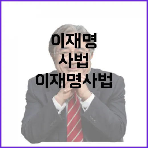 이재명 사법 절차 불가피한 현실과 신속 진행 필요.