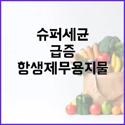 슈퍼 세균 항생제 무용지물 감염 사례 급증!