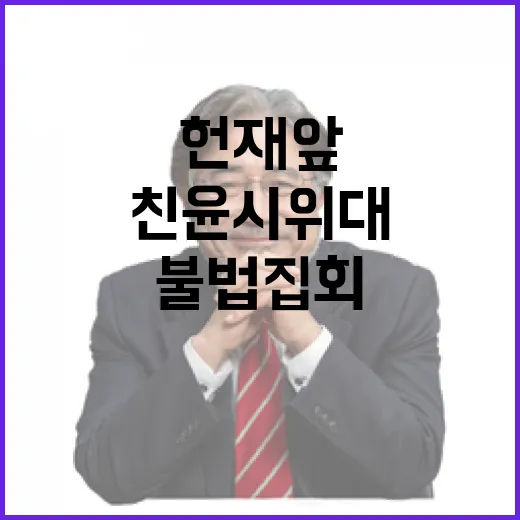 친윤 시위대 헌재 앞 불법 집회 계속된다!