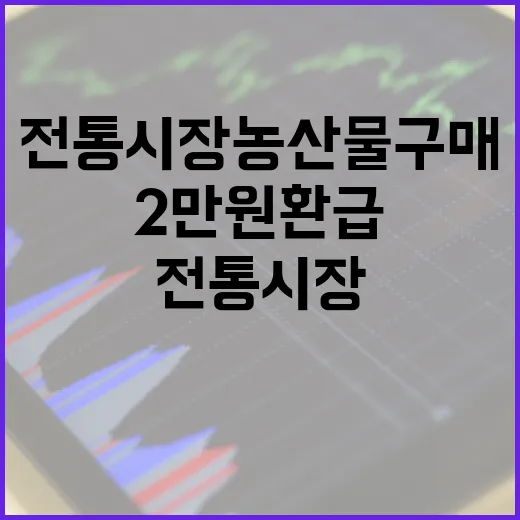 전통시장 농산물 구매 2만원 환급 혜택!