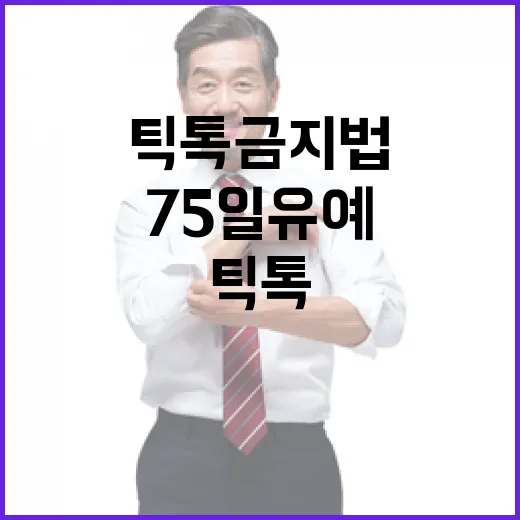 틱톡 금지법 트럼프의 75일 유예 결정!