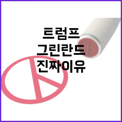 트럼프 그린란드 확보 진짜 이유는 무엇인가?