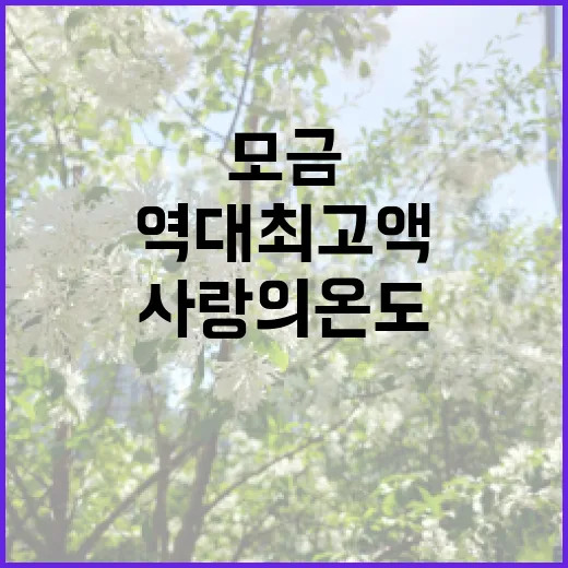 사랑의 온도 부산 역대 최고액 모금 성과!