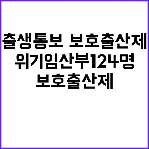 출생통보·보호출산제, 위기임산부 124명 구했다!