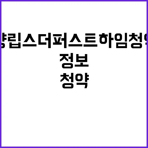 다운 한양립스 더 퍼스트 하임 청약일정 및 정보 공개