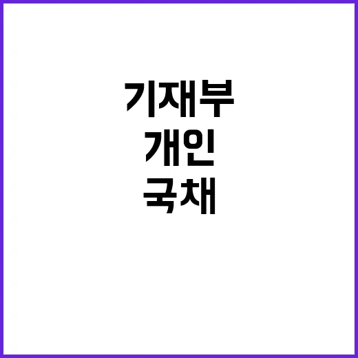 국채 발행 개인투자…