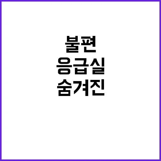 응급실 이용 불편 …