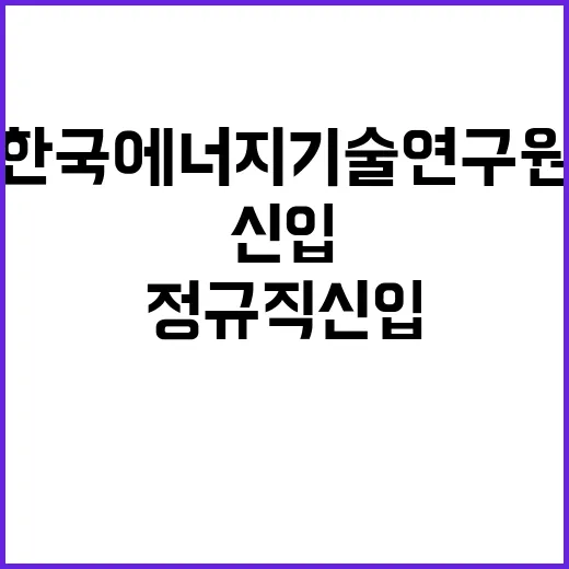 2024년도 제2차 신규직원 채용(연구직/기술직)