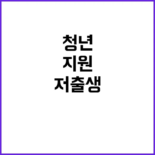 저출생 지원 청년의…