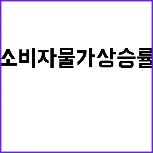 소비자물가 상승률 …