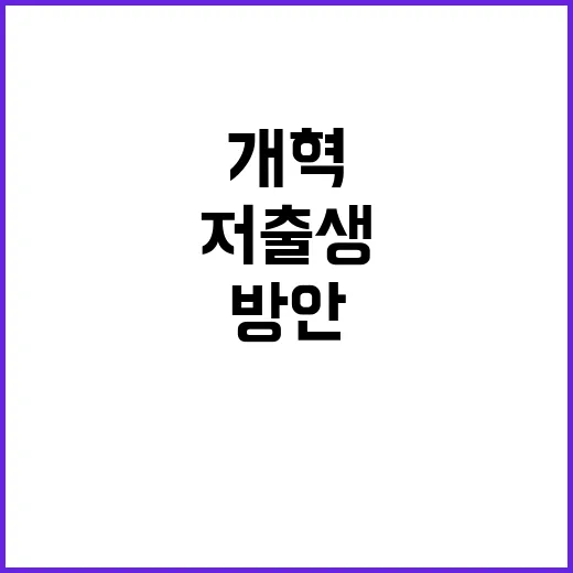 ‘4+1 개혁’ 저출생 대응 방안 총리의 의지!