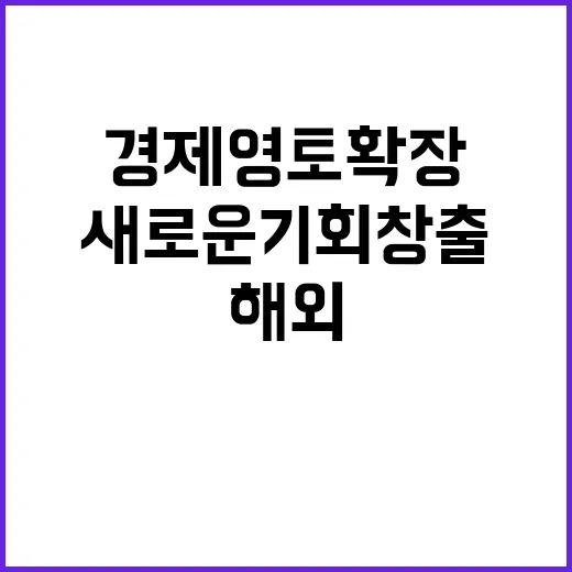 경제영토 확장 해외…