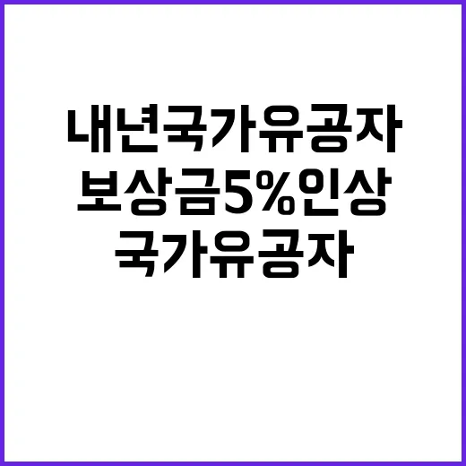 “보상금 5% 인상…