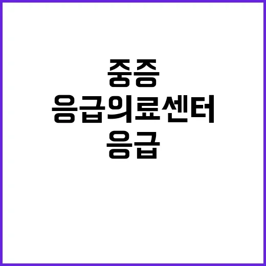 응급의료센터 중증 …