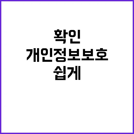 개인정보 보호 이제…