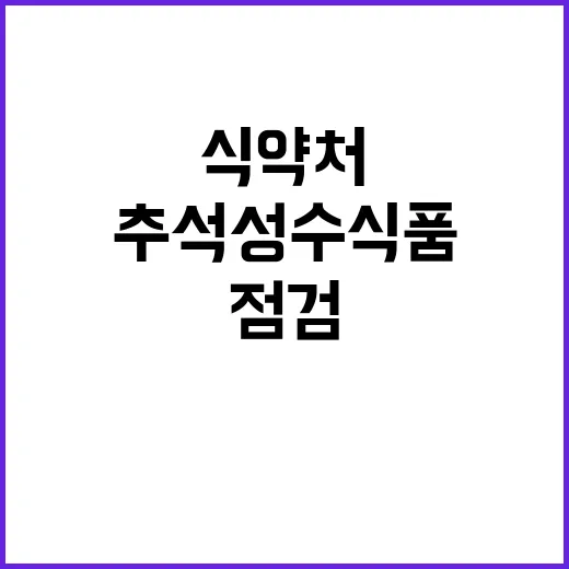 식약처 위반업체 63곳 적발…추석 성수식품 점검