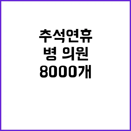 추석 연휴 8000…