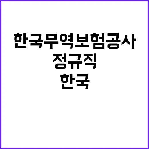 한국무역보험공사 2024년 사무직(고졸) 신입사원 채용공고