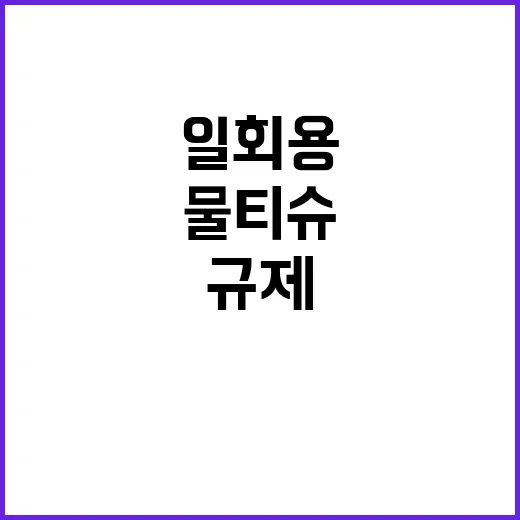 환경부 일회용 물티슈 규제 사실 불화한다!