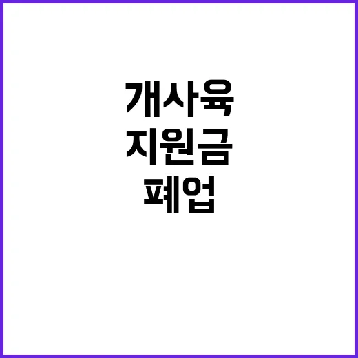 식용 개 사육 폐업 지원금 최대 60만원 지급!