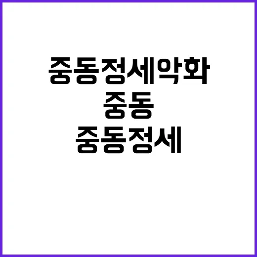 중동정세 악화 비상…