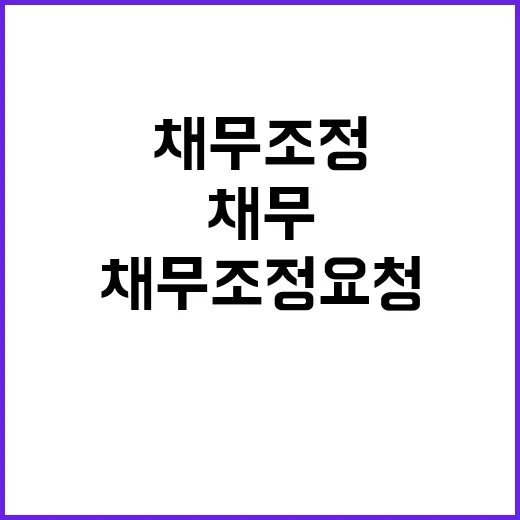 채무조정 요청 금융사 도움받을 기회!