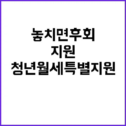 청년월세 특별지원 …