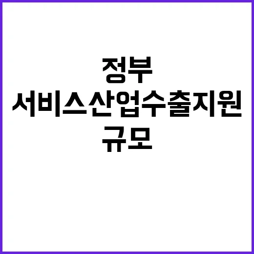 66조 원 정부의 서비스산업 수출 지원 역사적 규모!