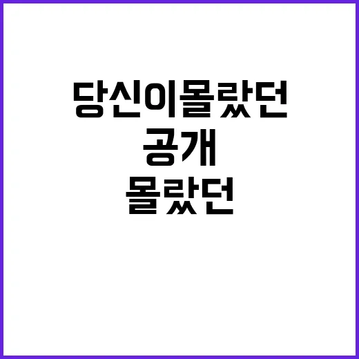 미래 개혁 당신이 몰랐던 사실들 공개!