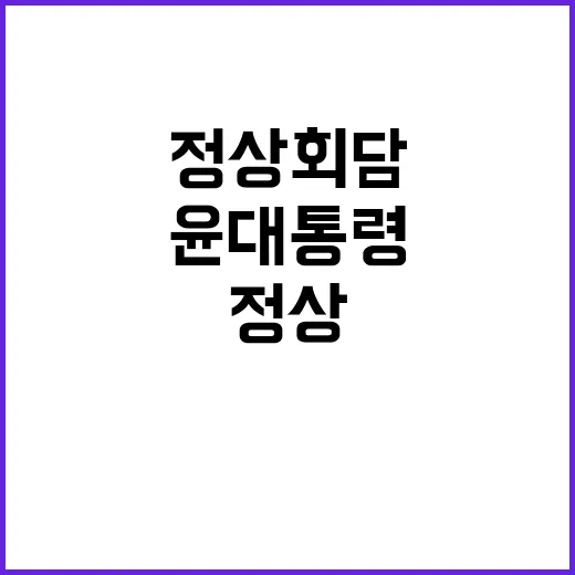 정상회담 윤 대통령…