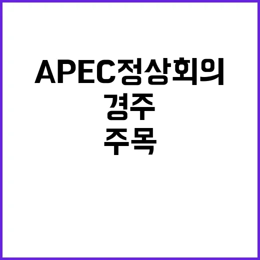 경주 APEC 정상…