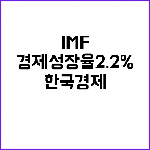 IMF 한국 경제 …