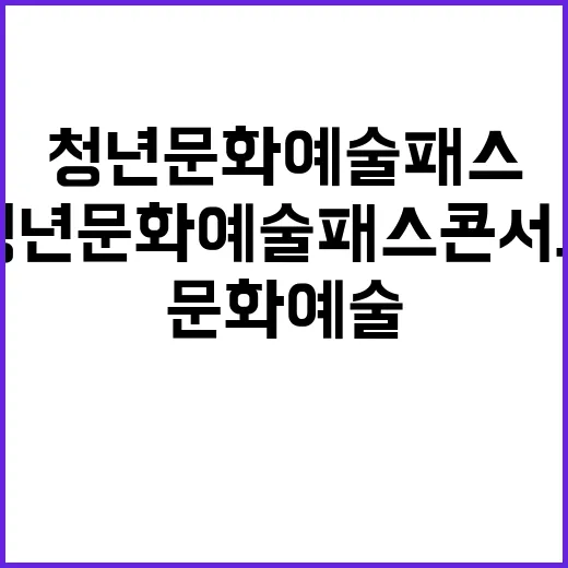 청년문화예술패스 콘…