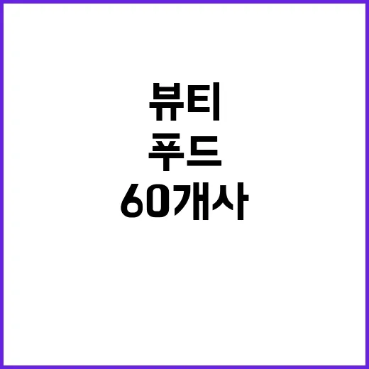 케이뷰티 푸드 산업 혁신 기업 60개사 공개!