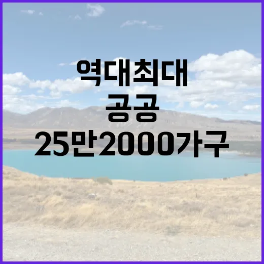 공공 공급 25만2000가구 역대 최대의 기회!