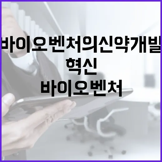 혁신생태계 조성 바이오벤처의 신약개발 비밀 공개!