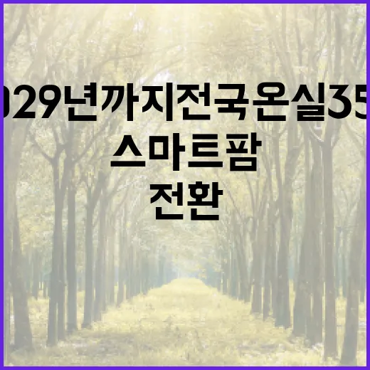 스마트팜 2029년까지 전국 온실 35% 전환 계획!