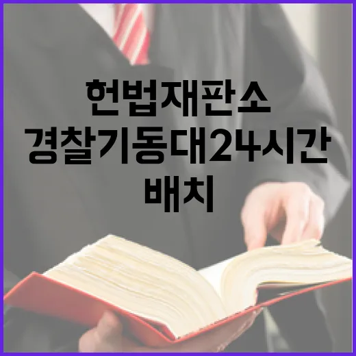 경찰기동대 24시간 배치 헌법재판소 보호 필요!