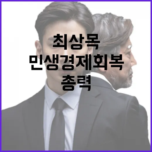 민생경제 회복 최상목 총력 대응!