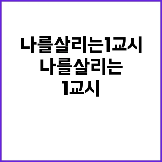 나를 살리는 1교시